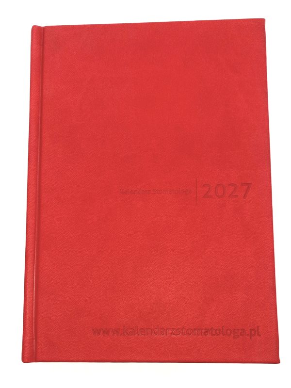 kalendarz stomatologa 2027 czerwony