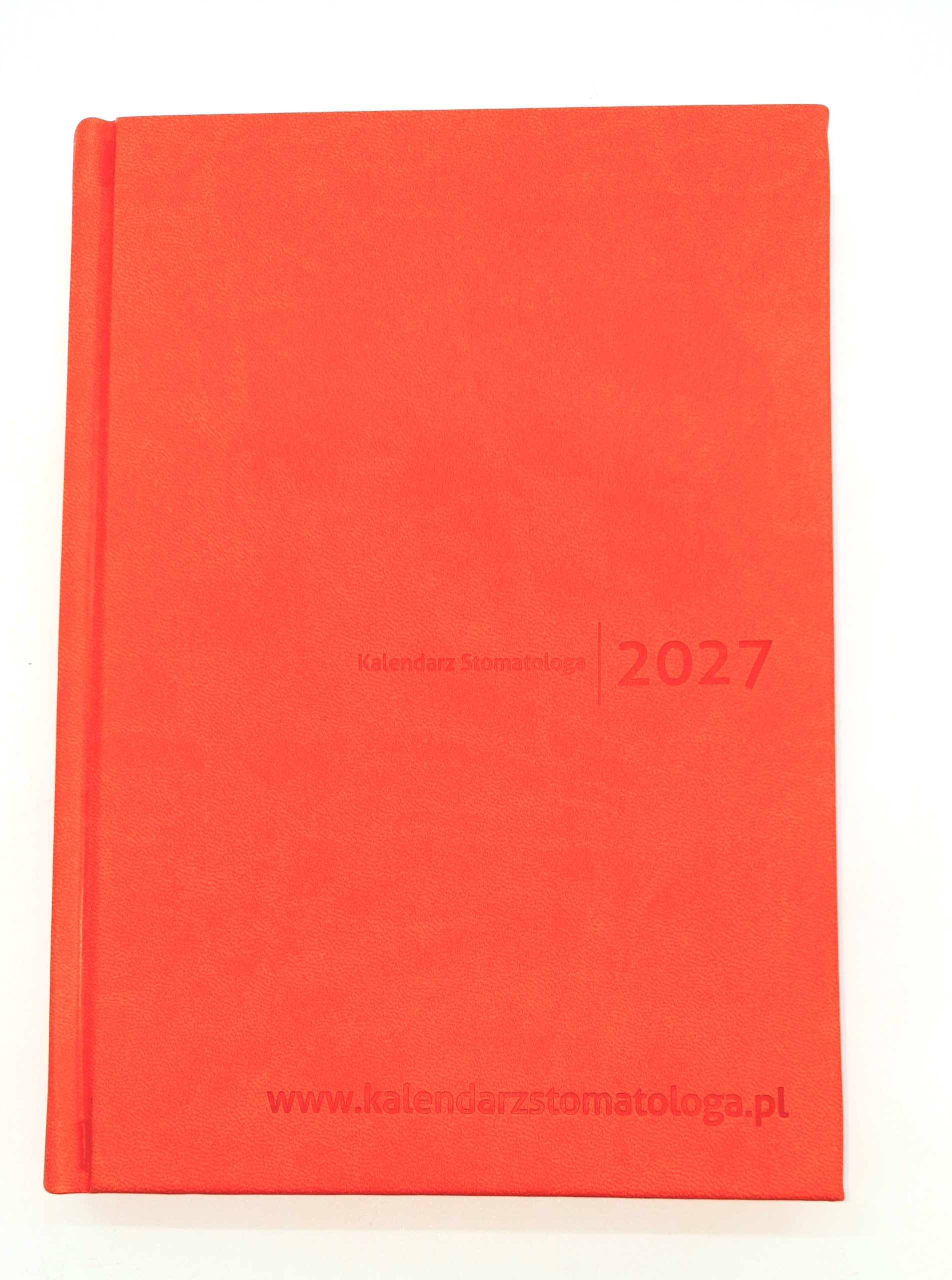 Kalendarz stomatologa 2027 pomarańczowy